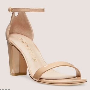 Stuart Weitzman Nearlynude Strap Sandal in Adobe Beige (worn once)